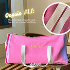 (NAME) Oopsie Daisy: Color Block Grown-Up Duffel Bag