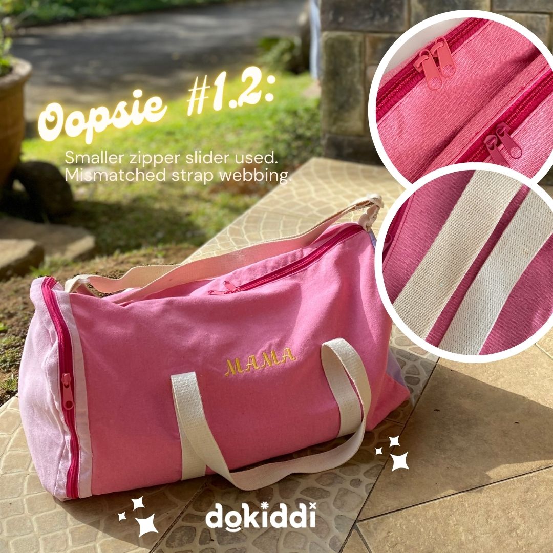 (NAME) Oopsie Daisy: Color Block Grown-Up Duffel Bag