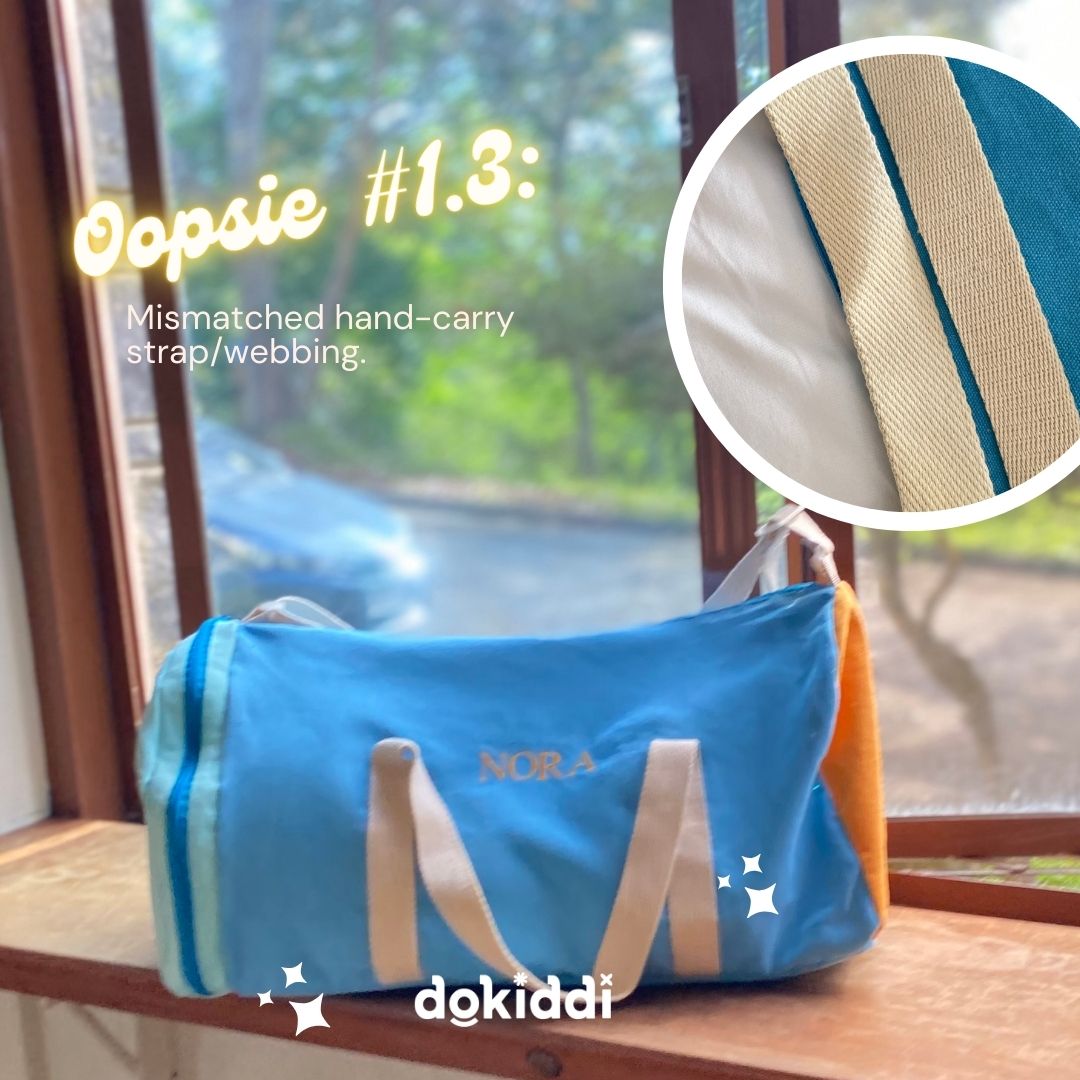 (NAME) Oopsie Daisy: Color Block Grown-Up Duffel Bag